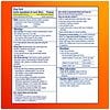 Product packaging with text and a barcode on an orange background