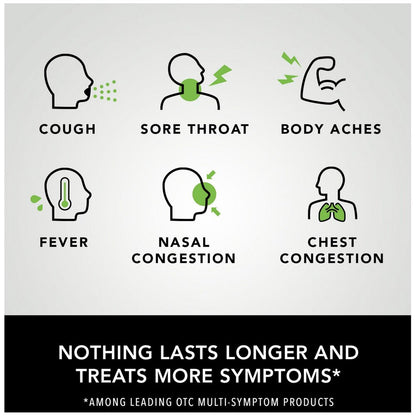 Diagram of common cold symptoms with icons and text on a white background