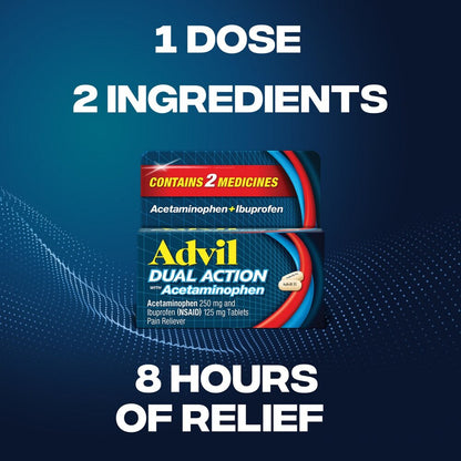 Advil Dual Action Acetaminophen and Ibuprofen Caplets