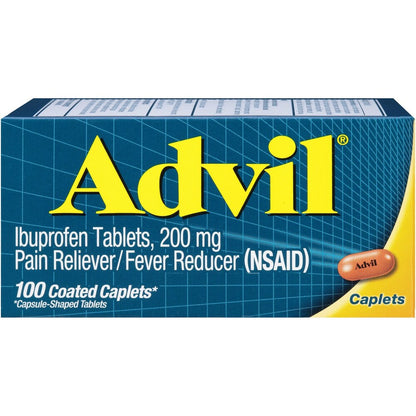 Advil Pain Reliever/Fever Reducer 200 MG Ibuprofen Caplets