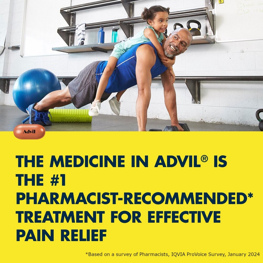 Advil Pain Reliever/Fever Reducer 200 MG Ibuprofen Caplets