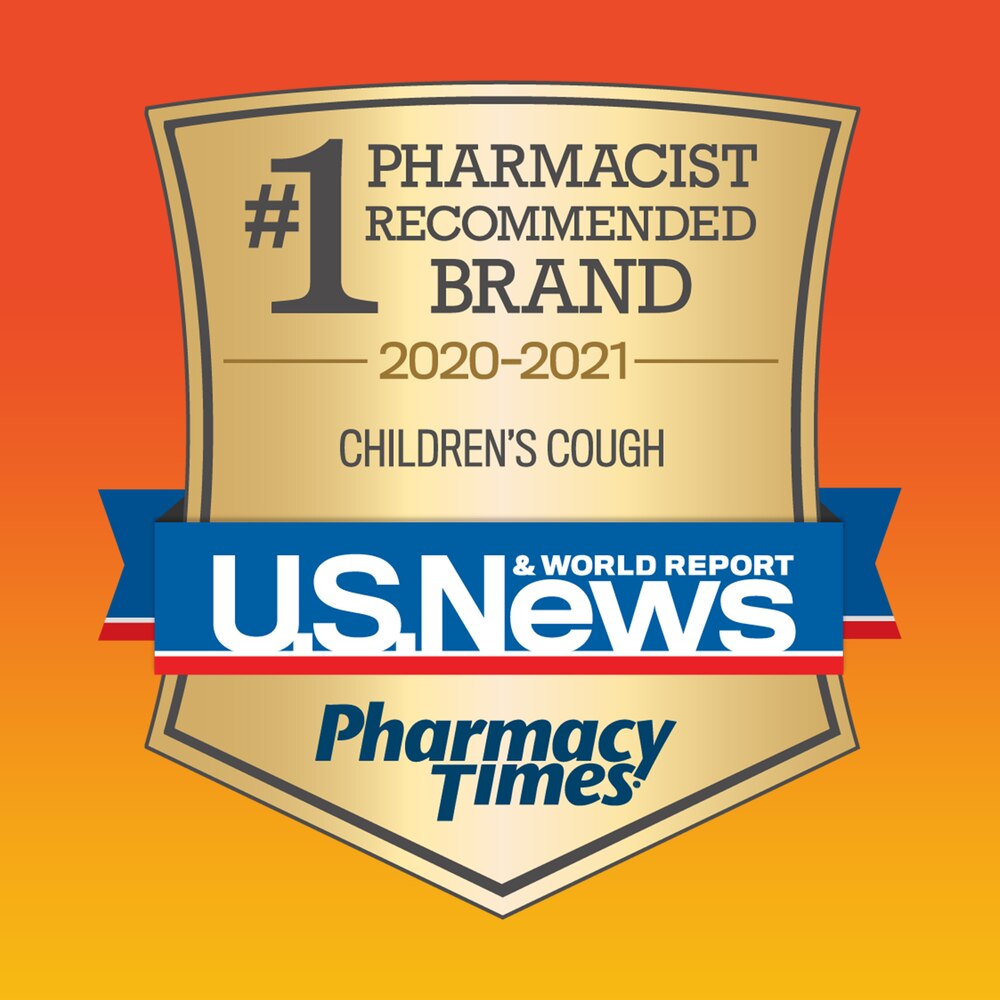 Award badge for 'Number 1 Pharmacist Recommended Brand' by U.S.