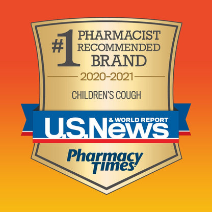 Award badge for 'Number 1 Pharmacist Recommended Brand' by U.S.