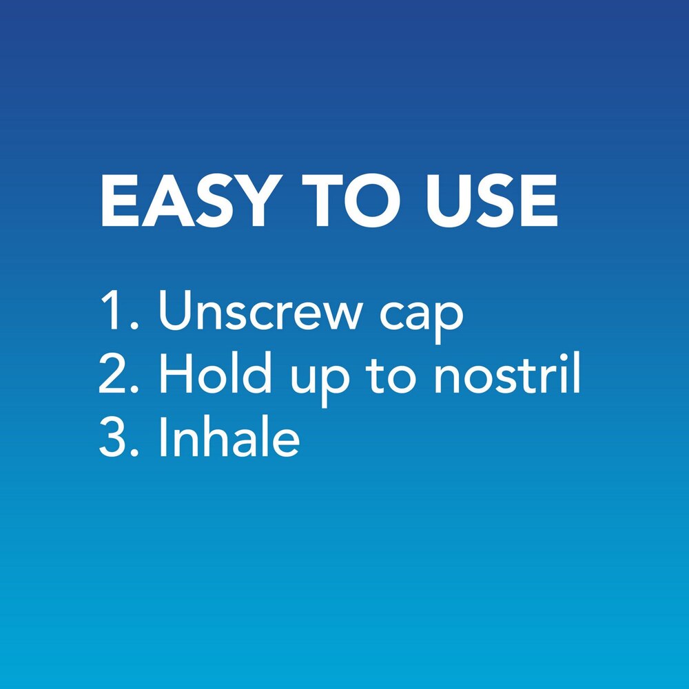 Instructions for using a product on a blue background