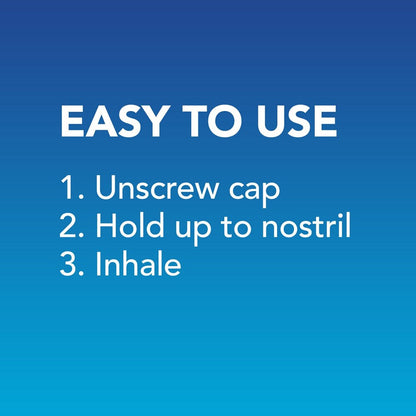 Instructions for using a product on a blue background