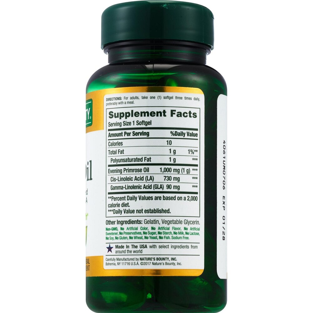 Nature's Bounty Evening Primrose Oil Softgels 1000mg