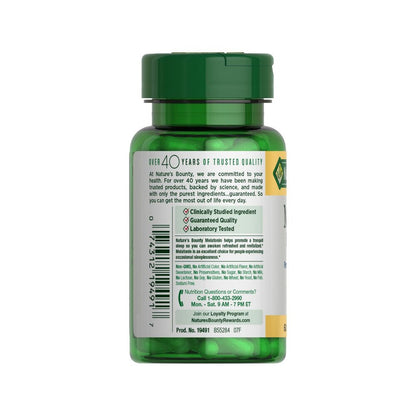 Green supplement bottle with label on a white background