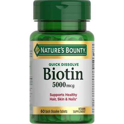 Nature's Bounty Biotin supplement bottle