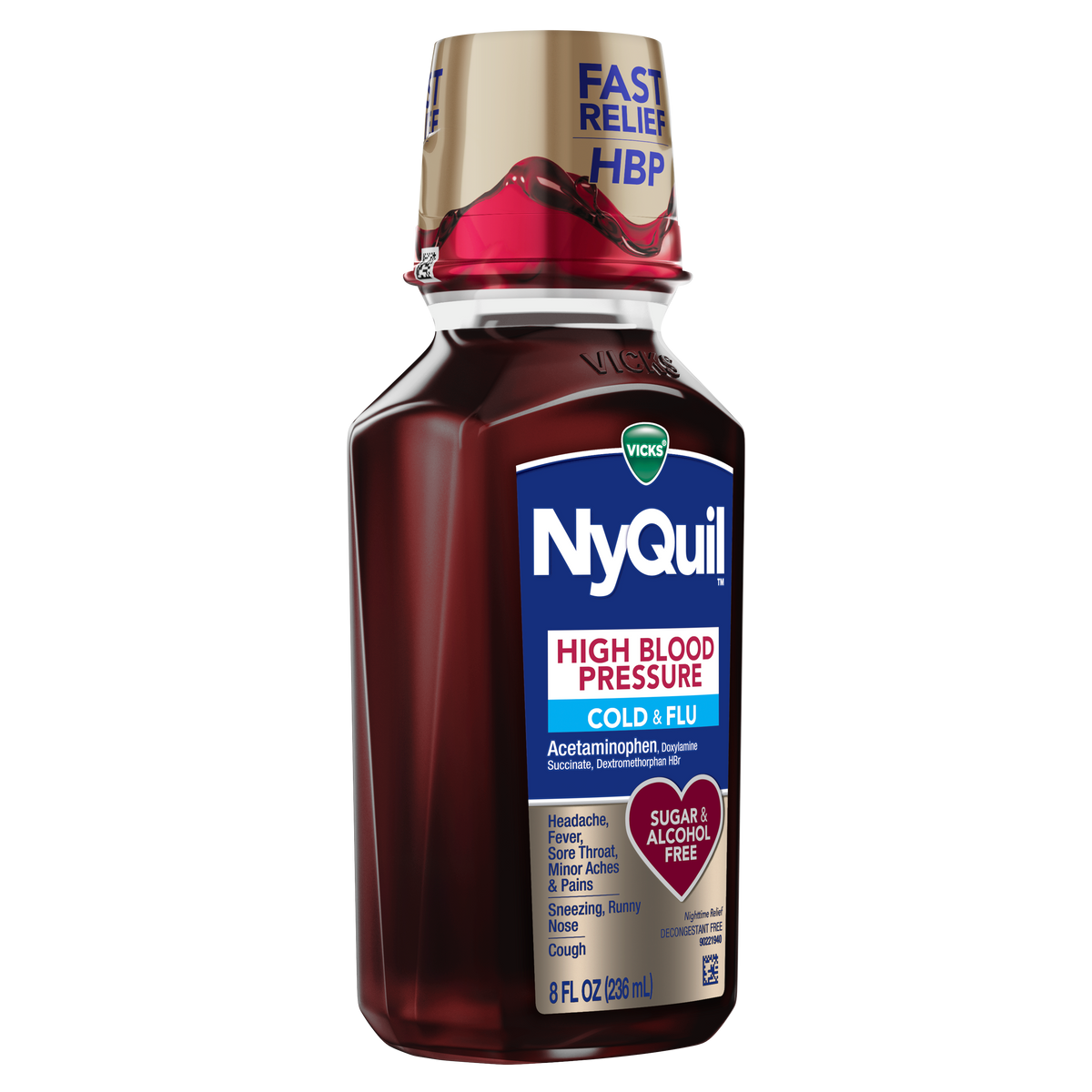 VICKS NYQUIL MAX STRENGTH HIGH BLOOD PRESSURE COLD & FLU