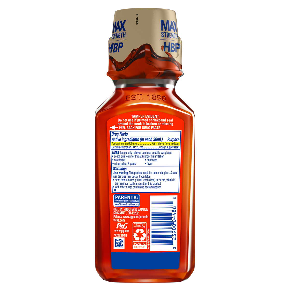 Vicks DayQuil High Blood Pressure Non-Drowsy Cold & Flu, 8 fl oz