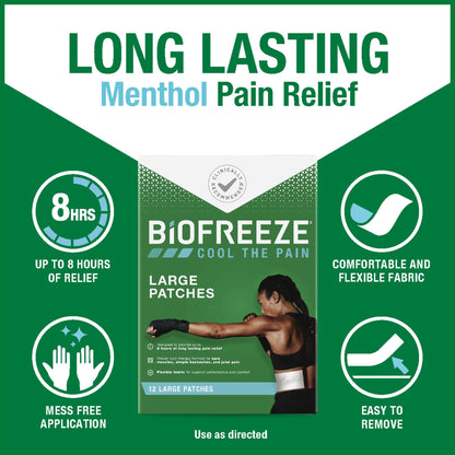 BIOFREEZE Cool The Pain Patches Large, 5.0 EA