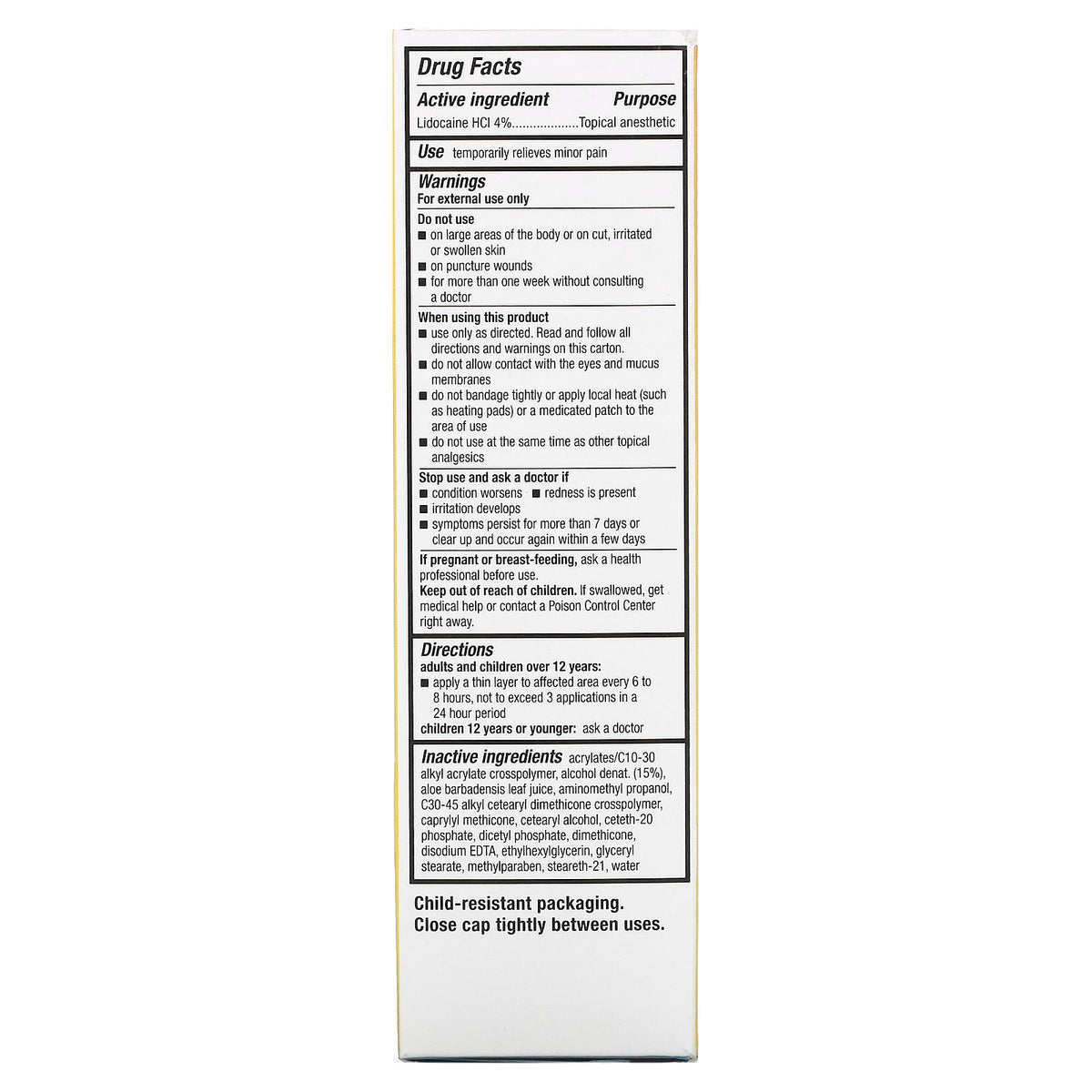 Aspercreme Lidocaine Pain Relief Cream, 4.3 OZ