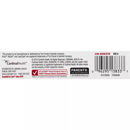 Leader Nighttime Cold & Flu Relief Softgels, 16 Count