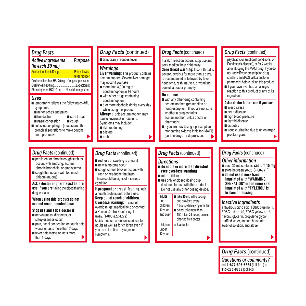 TYLENOL Cold + Flu Severe Flu Medicine, Honey Lemon, 8 fl oz